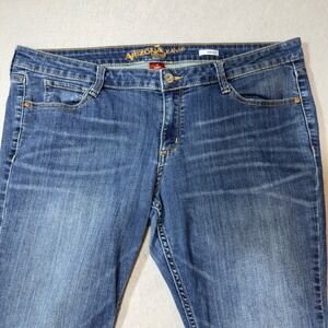 Arizona Jean Co Womens Size 17 Short Bootcut Blue Jeans Medium Wash Stretch